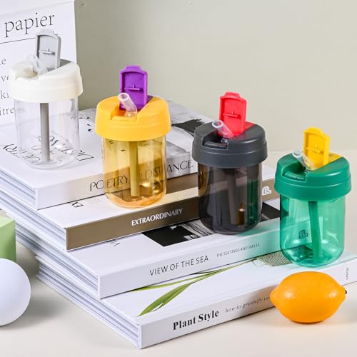 Olgaa 12 Botellas Niños 300ml con Pajita - Reutilizables, para Colegio/Deportes, Regalos Estudiantes