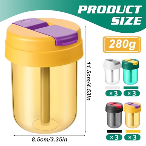 Olgaa 12 Botellas Niños 300ml con Pajita - Reutilizables, para Colegio/Deportes, Regalos Estudiantes