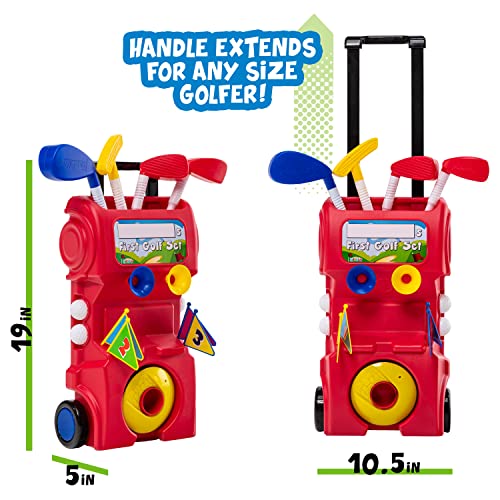 Franklin Sports Kids Golf Set - Toy Clubs + Balls for Toddlers (4 Clubs, 4 Balls, 4 Holes, Case)