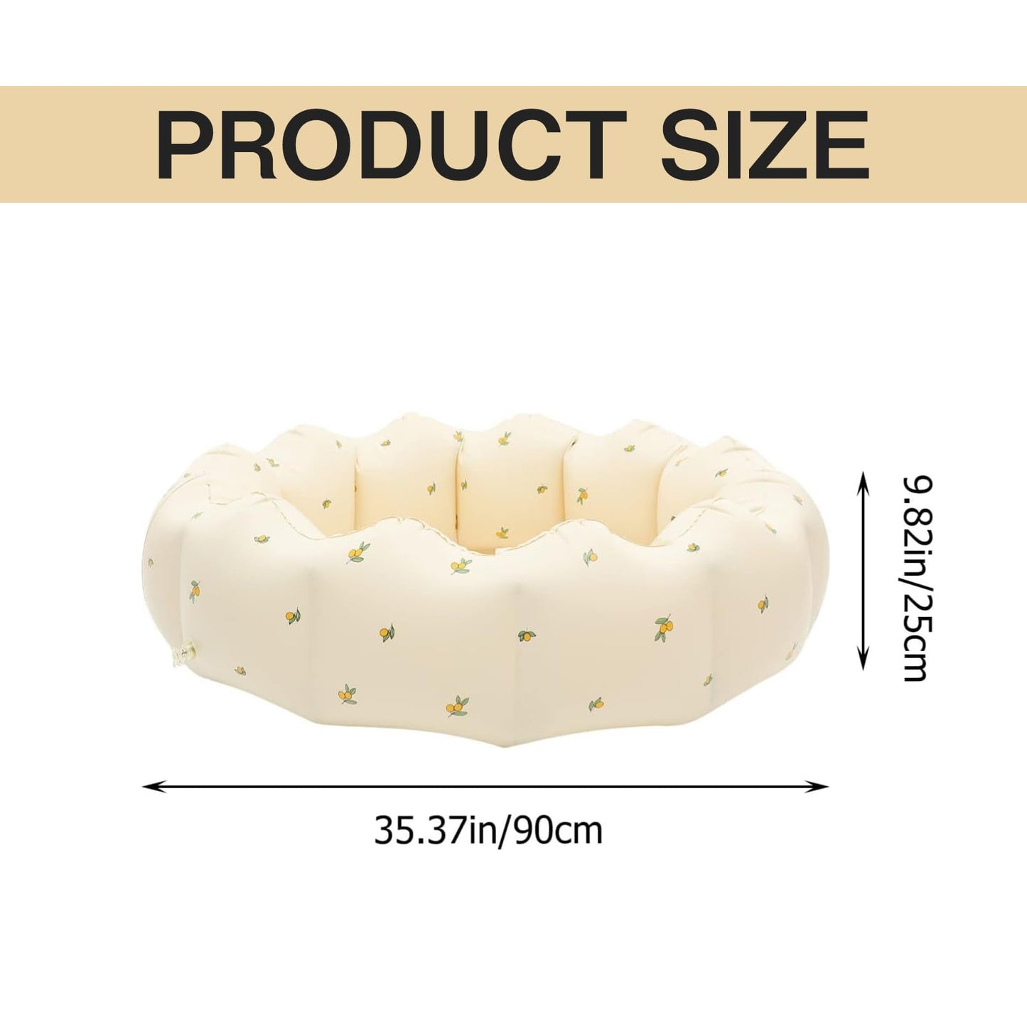 Piscina Hinchable Bebé 90x25cm - Redonda, Segura para Interior y Jardín