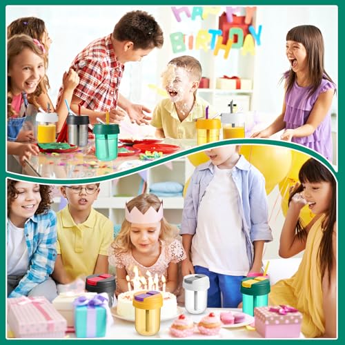 Olgaa 12 Botellas Niños 300ml con Pajita - Reutilizables, para Colegio/Deportes, Regalos Estudiantes