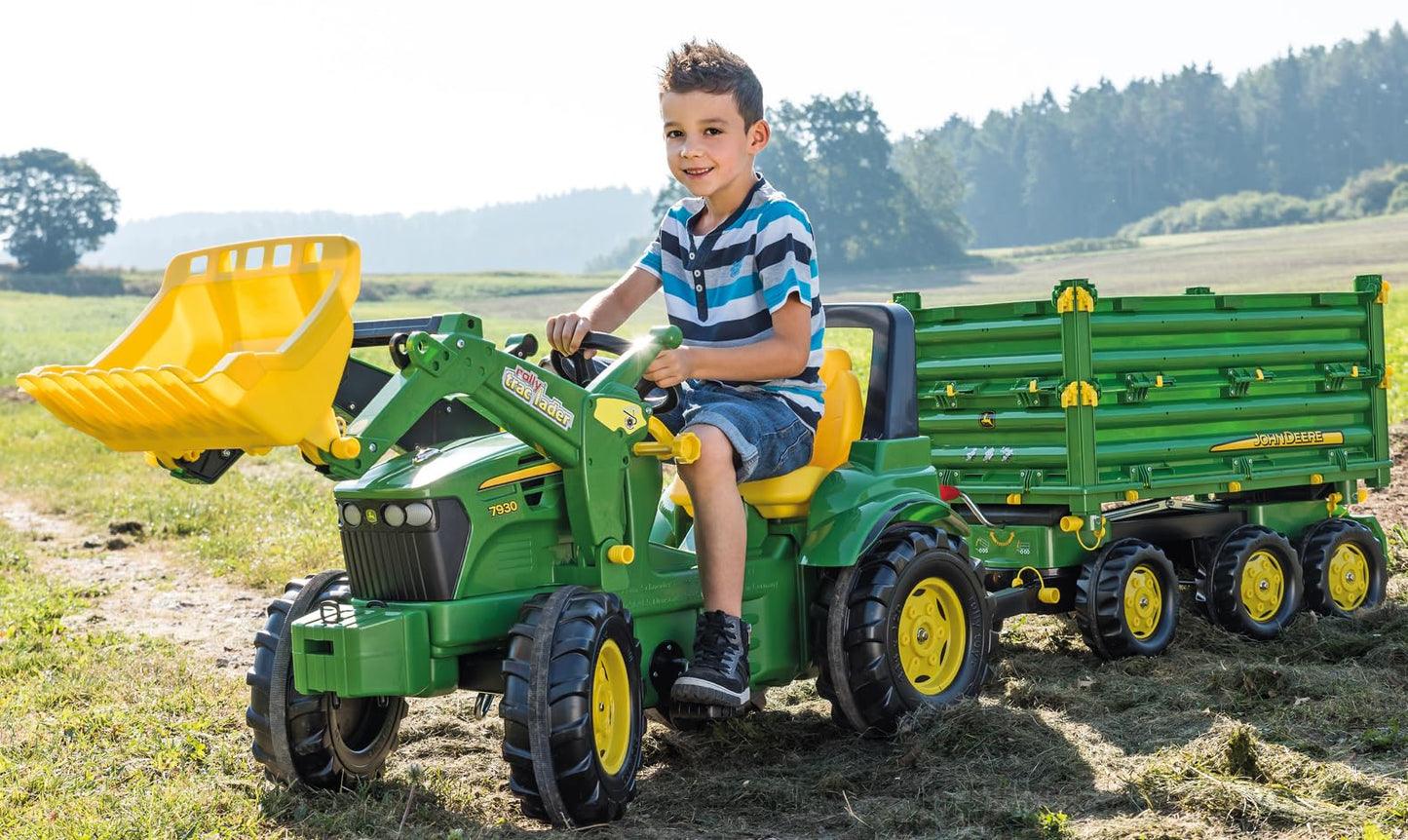 Rolly Toys Remolque 3 Ejes Rollymulti John Deere - Juguete Agrícola para Tractores Infantiles (Modelo 12/504/3) - 1 Unidad