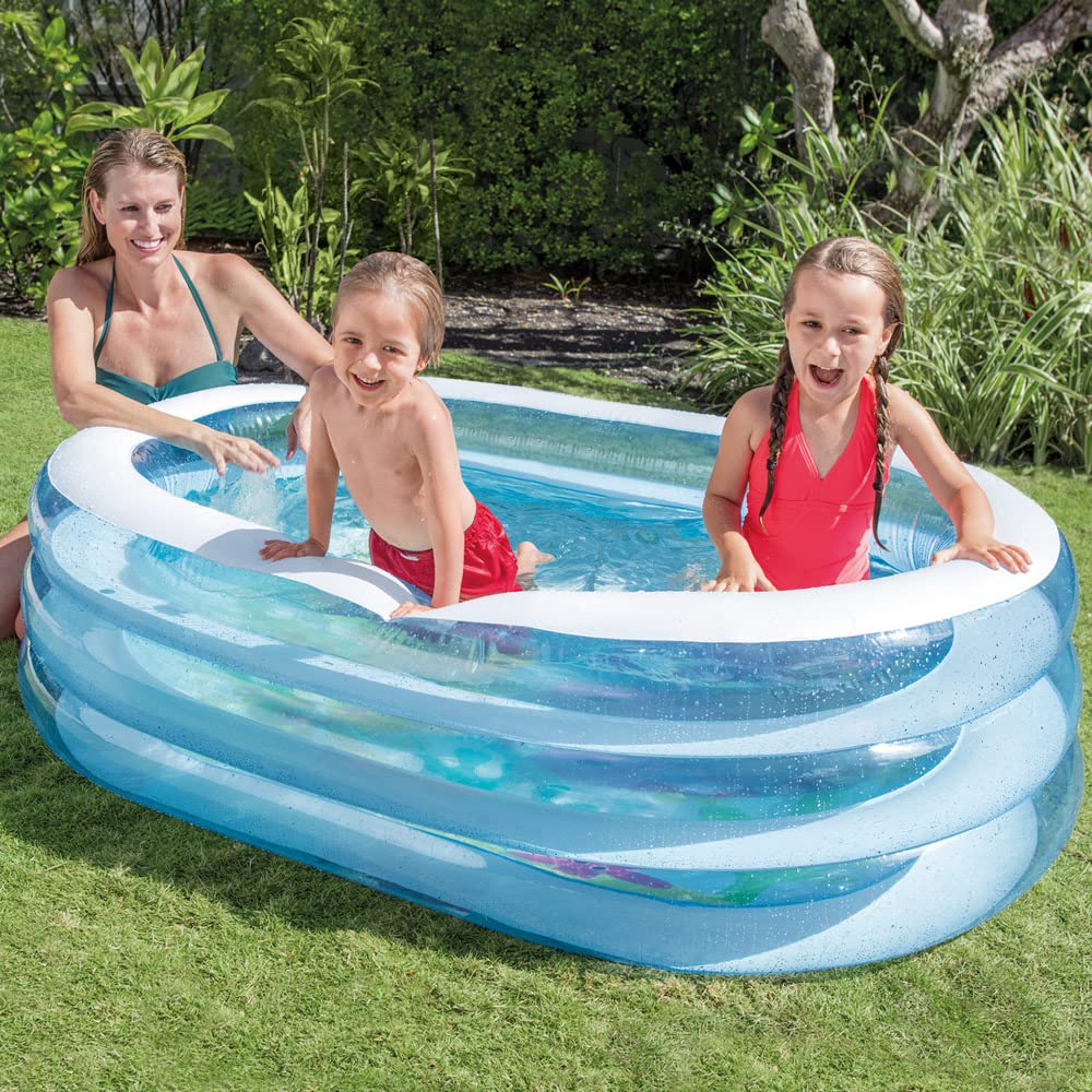 Piscina Hinchable Intex para Niños - 163x107cm, 230 Litros, Incluye Parche Reparación