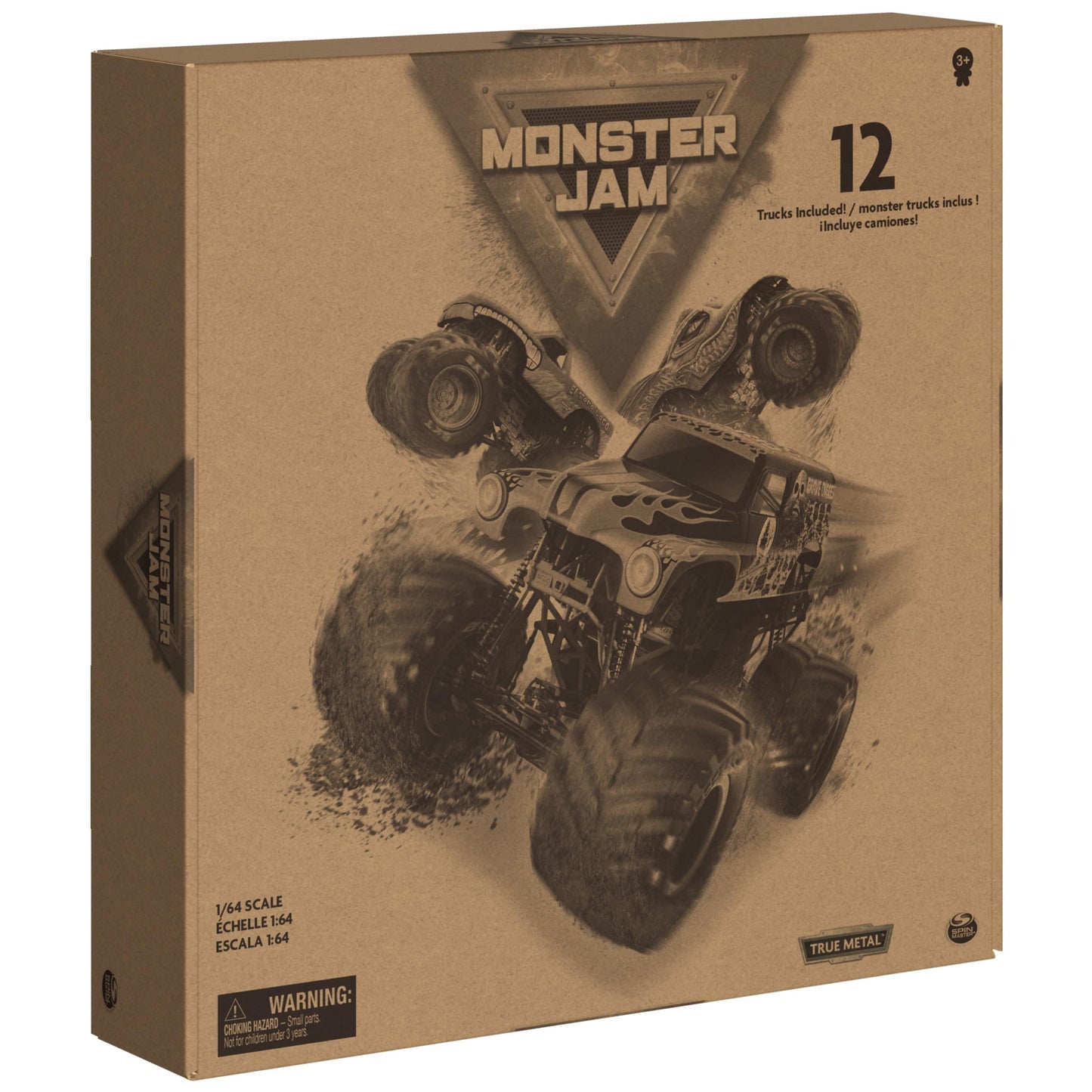 Monster Jam Lote de 12 Camiones 1:64 - Juguete Oficial para Niños 4+