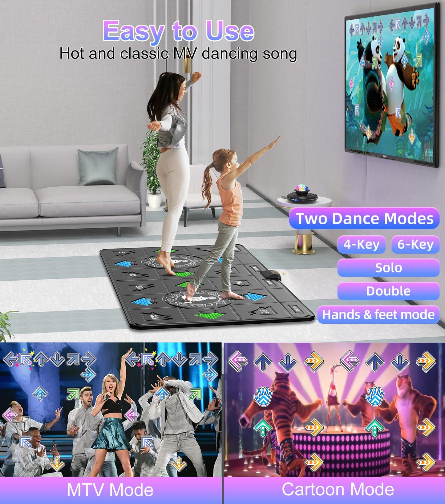 FWFX Tapete de Baile Inalámbrico para Niños/Adultos