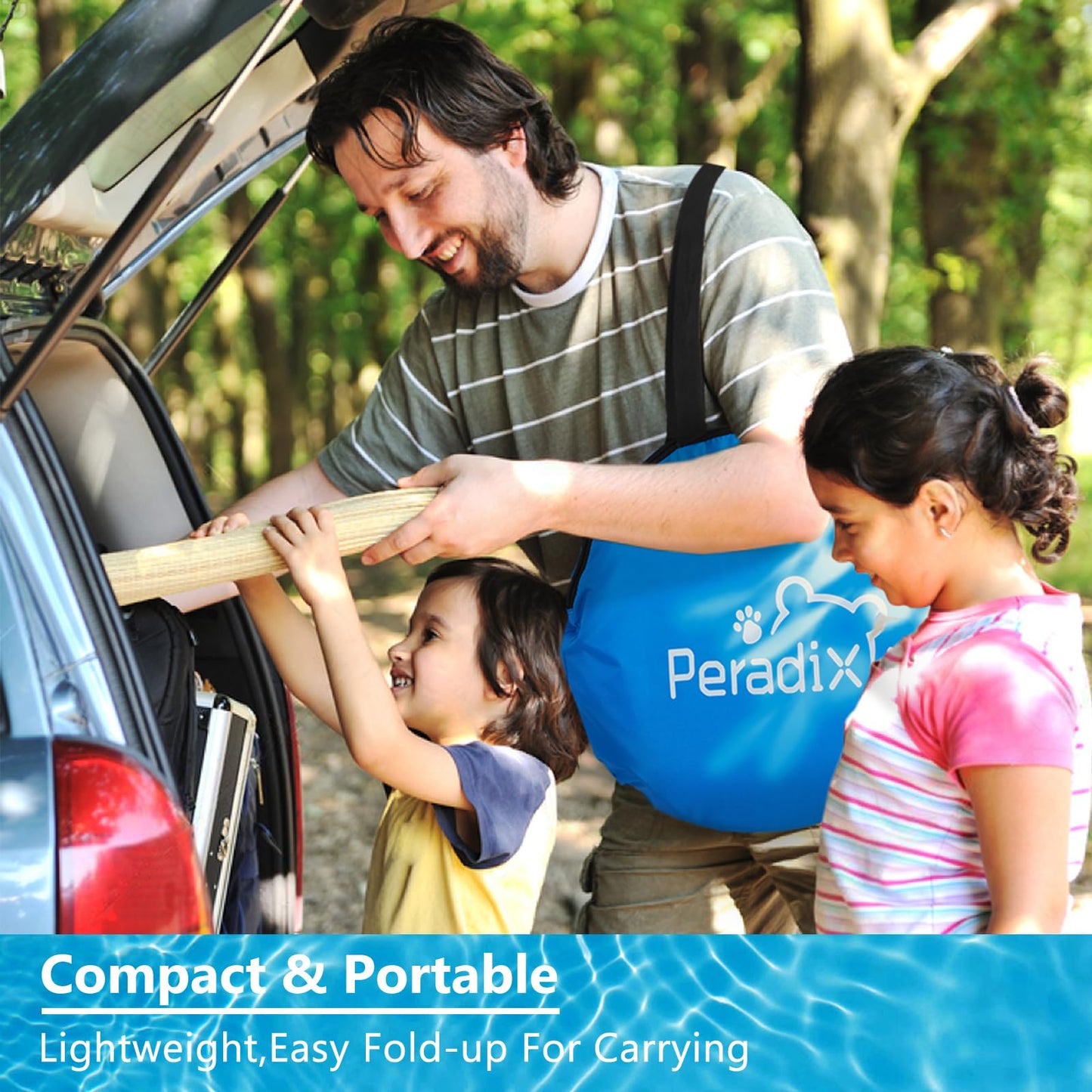 Kit Peradix Piscina+Tienda+Arenero 4en1 - UV50+, Portátil, para Exterior/Interior