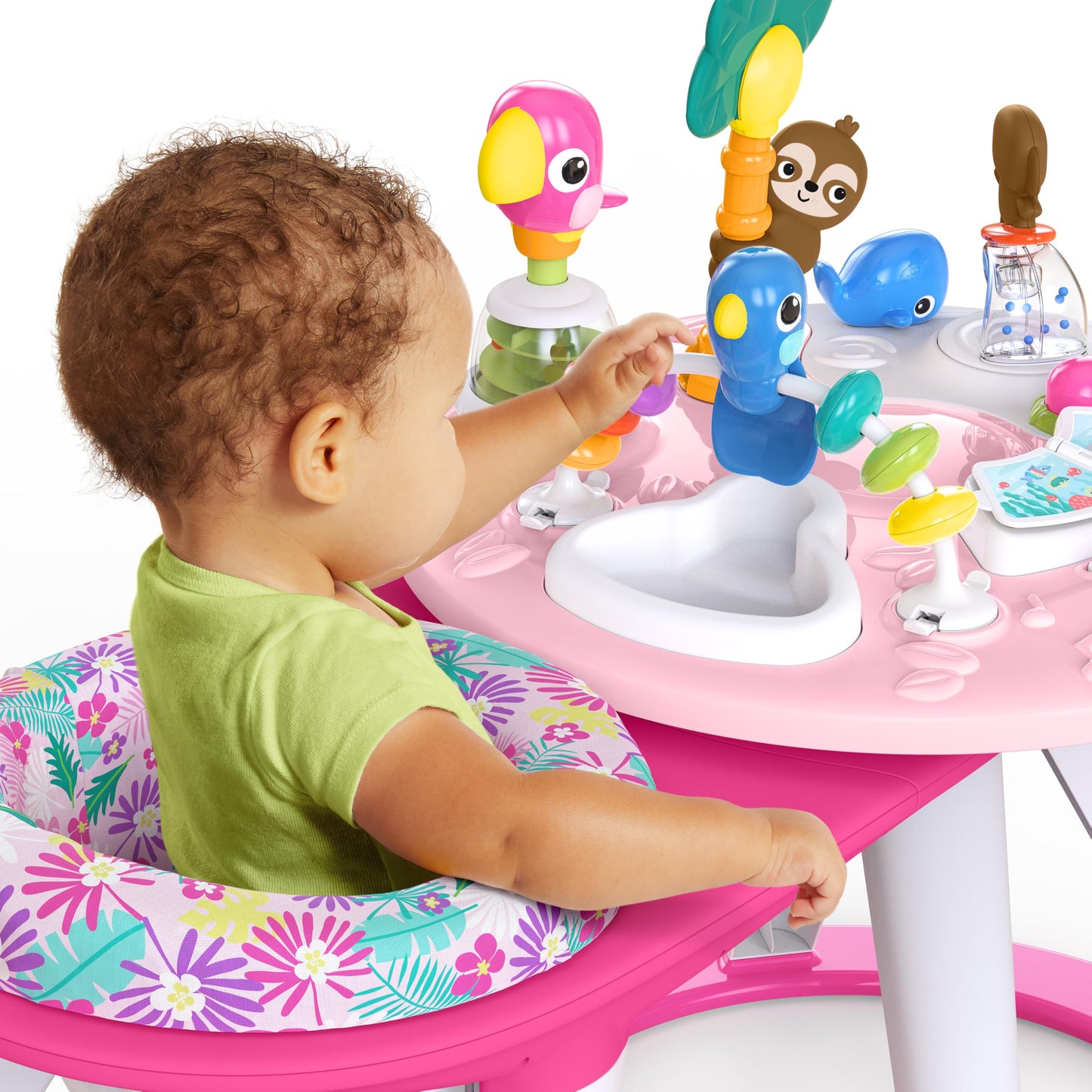 Bright Starts Around We Go - Centro de Actividades 2 en 1 (Rosa Coral)