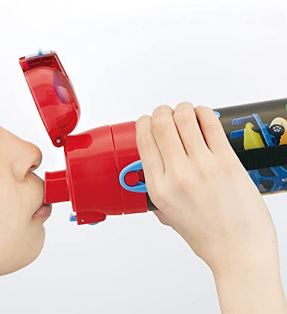 Skater SDC4-A Botella de Agua para Niños - Acero Inoxidable, 470ml (16.5oz), Pico para Beber, Diseño Tomica 22 para Niños