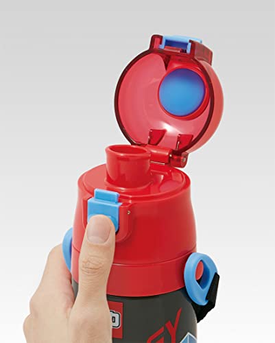 Skater SDC4-A Botella de Agua para Niños - Acero Inoxidable, 470ml (16.5oz), Pico para Beber, Diseño Tomica 22 para Niños