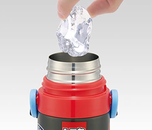 Skater SDC4-A Botella de Agua para Niños - Acero Inoxidable, 470ml (16.5oz), Pico para Beber, Diseño Tomica 22 para Niños