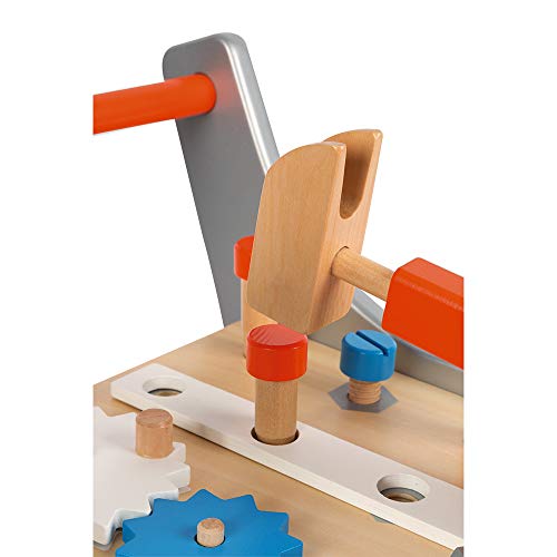 Janod Taller Móvil Magnético - 25 Herramientas para Niños 18+ Meses (J06478)