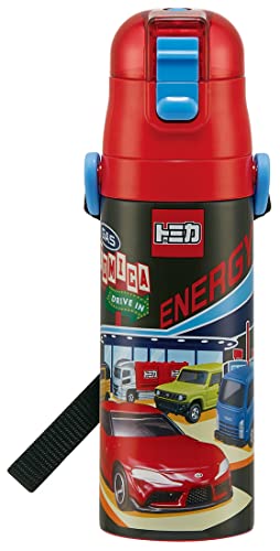 Skater SDC4-A Botella de Agua para Niños - Acero Inoxidable, 470ml (16.5oz), Pico para Beber, Diseño Tomica 22 para Niños