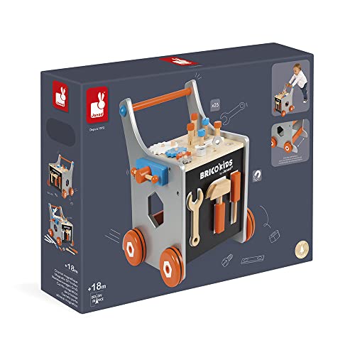 Janod Taller Móvil Magnético - 25 Herramientas para Niños 18+ Meses (J06478)
