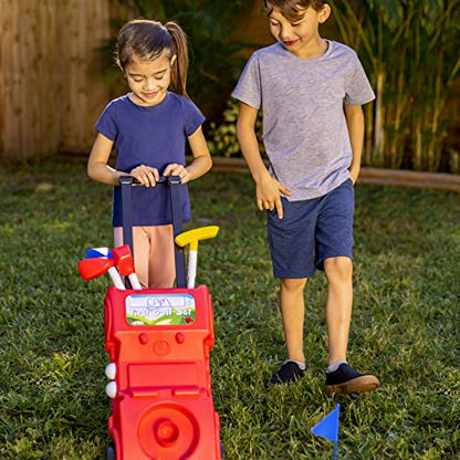 Franklin Sports Kids Golf Set - Toy Clubs + Balls for Toddlers (4 Clubs, 4 Balls, 4 Holes, Case)