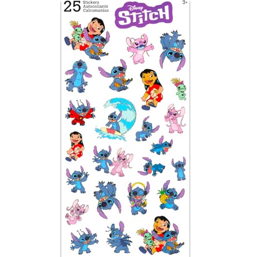 Disney Stitch - Juego de Botellas de Agua para Niños 600ml (20oz) con Calcomanías, Diseño Lilo & Stitch
