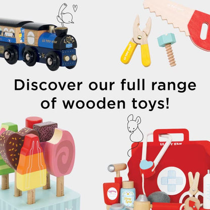 Le Toy Van London Wooden Train Set - 120 Piece Track & Accessories - Educational Toy for Boys/Girls Age 3+