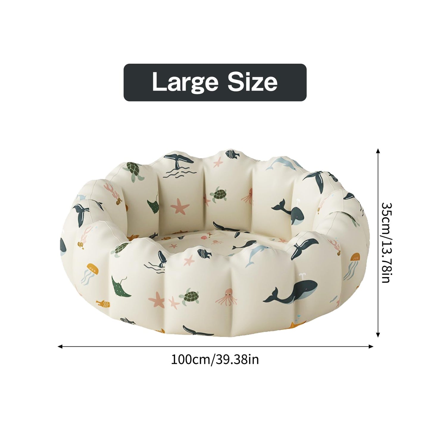 Piscina Hinchable Redonda para Bebés y Niños - 100x35cm, Uso Interior/Exterior, Juegos Acuáticos