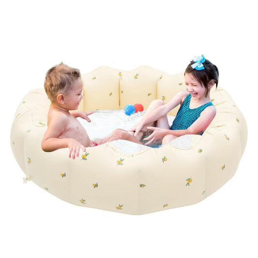 Piscina Hinchable Bebé 90x25cm - Redonda, Segura para Interior y Jardín