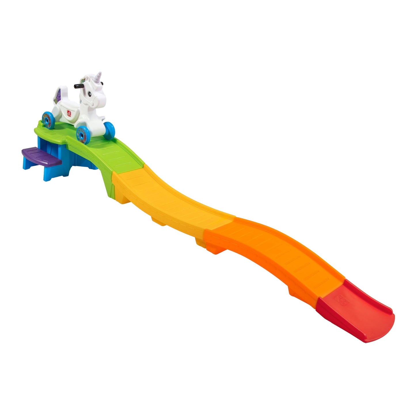 Step2 Montaña Rusa Unicornio para Niños - Tobogán con Vehículo para Interior/Exterior - Juguete Infantil con Coches de Unicornio