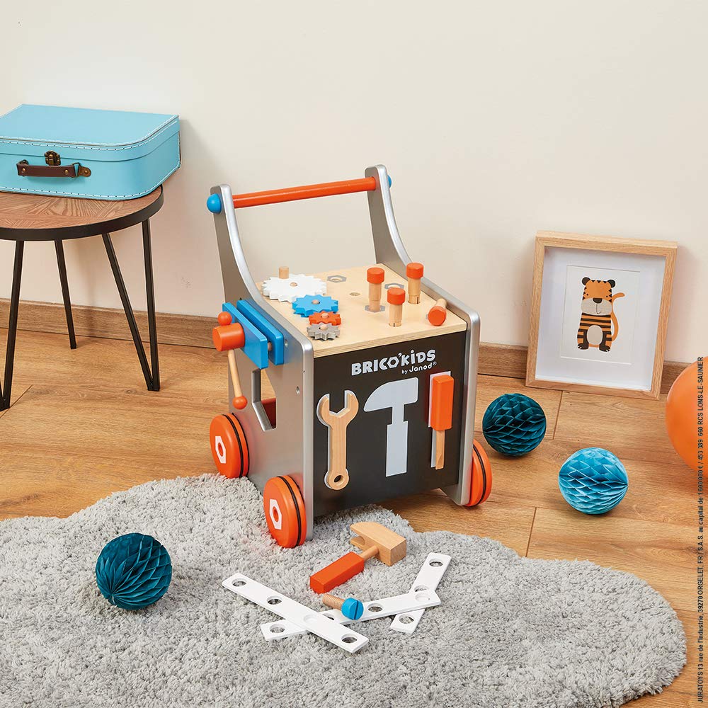 Janod Taller Móvil Magnético - 25 Herramientas para Niños 18+ Meses (J06478)