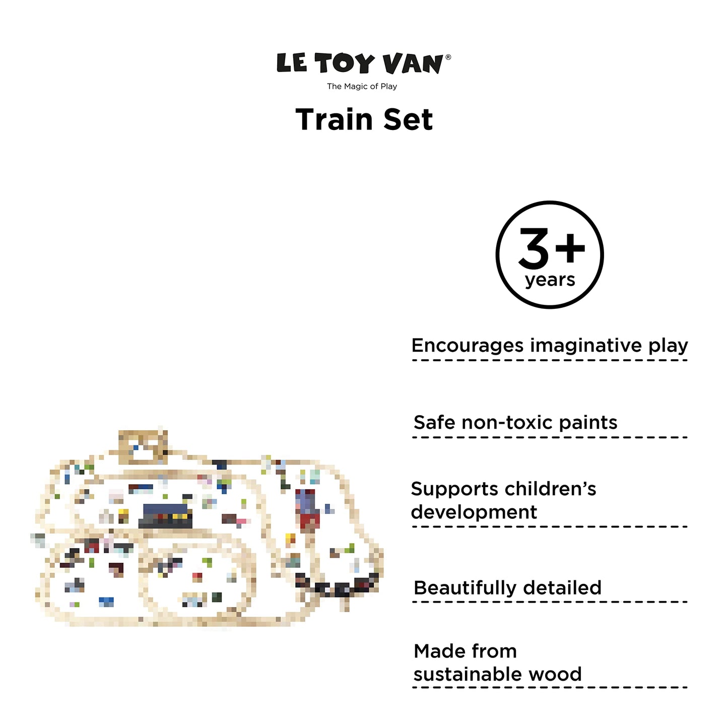 Le Toy Van London Wooden Train Set - 120 Piece Track & Accessories - Educational Toy for Boys/Girls Age 3+