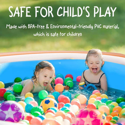 Piscina Hinchable para Niños Pequeños - 120cm Largo, 34cm Alto, Uso Exterior