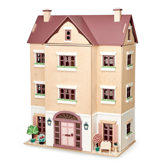 Tender Leaf Toys Casa de Muñecas Fantail de Madera (72x40x97cm) - Juguete Educativo para Niños 3+ Años