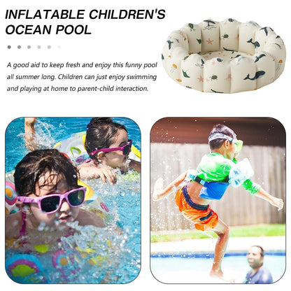 Piscina Hinchable Redonda para Bebés y Niños - 100x35cm, Uso Interior/Exterior, Juegos Acuáticos