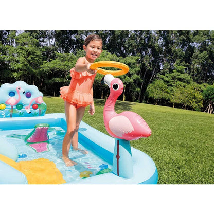 Centro Acuático INTEX 57161NP - Tobogán, Fuente y Juegos de Agua, Temática Jungla