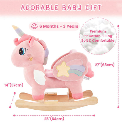 FUNLIO Caballo Mecedora Unicornio para Bebés