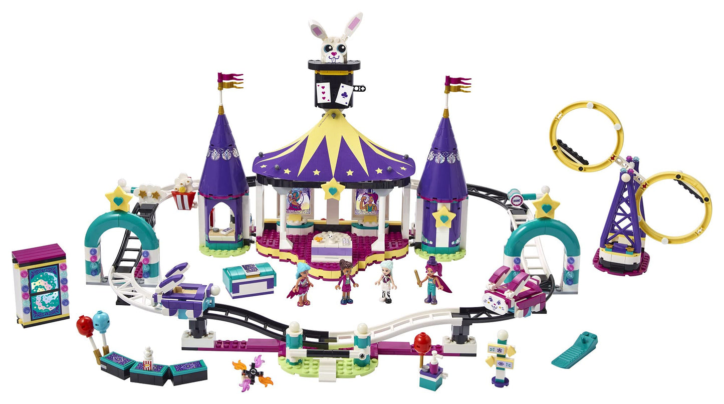 LEGO Friends Magical Funfair Roller Coaster 41685 Building Kit (974 Pieces) – Theme Park Toy with Working Coaster & Mini Dolls for Kids Ages 8+
