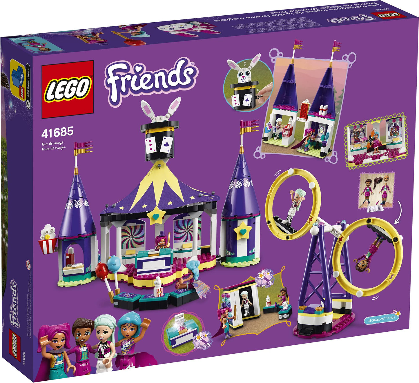 LEGO Friends Magical Funfair Roller Coaster 41685 Building Kit (974 Pieces) – Theme Park Toy with Working Coaster & Mini Dolls for Kids Ages 8+
