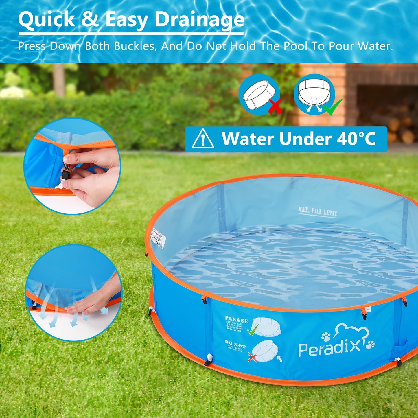 Kit Peradix Piscina+Tienda+Arenero 4en1 - UV50+, Portátil, para Exterior/Interior