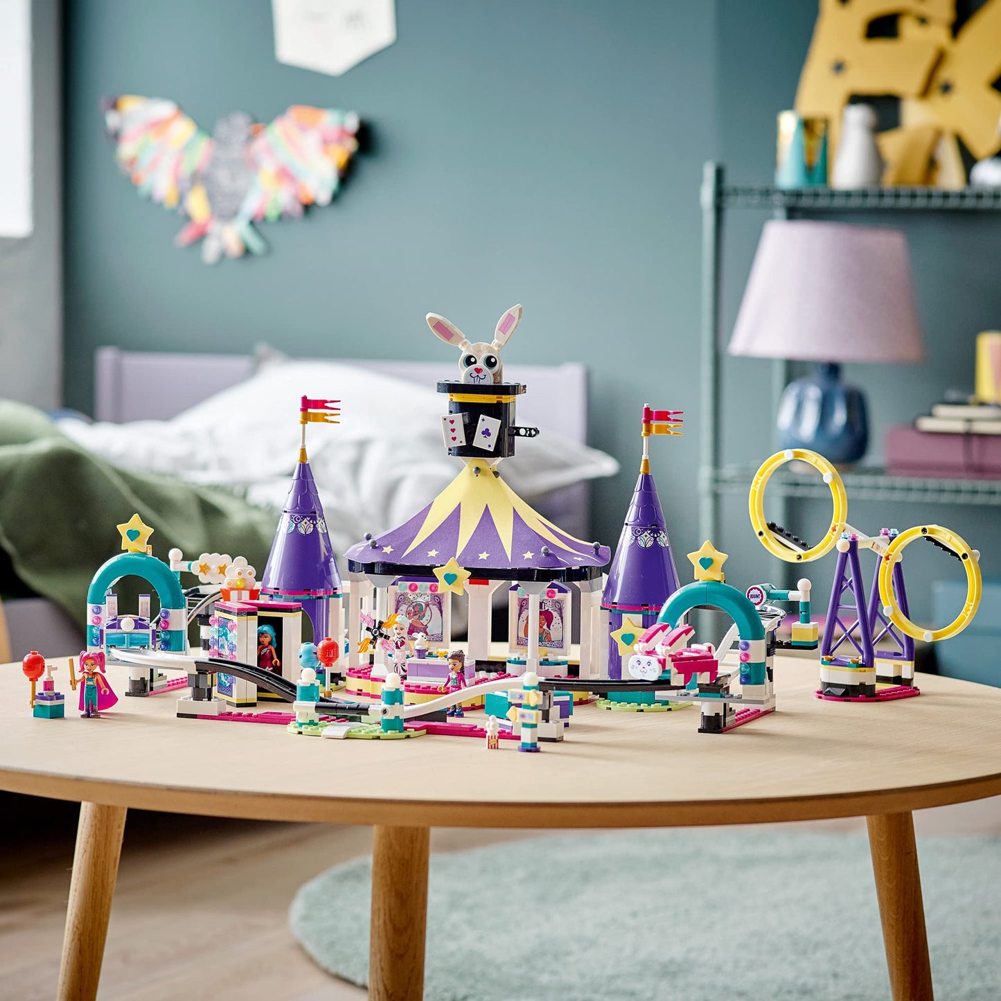 LEGO Friends Magical Funfair Roller Coaster 41685 Building Kit (974 Pieces) – Theme Park Toy with Working Coaster & Mini Dolls for Kids Ages 8+